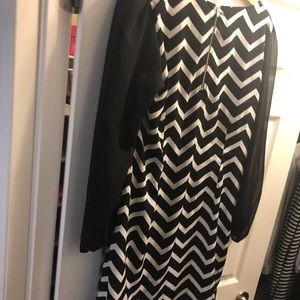 Maurice’s black and white striped dress, XL